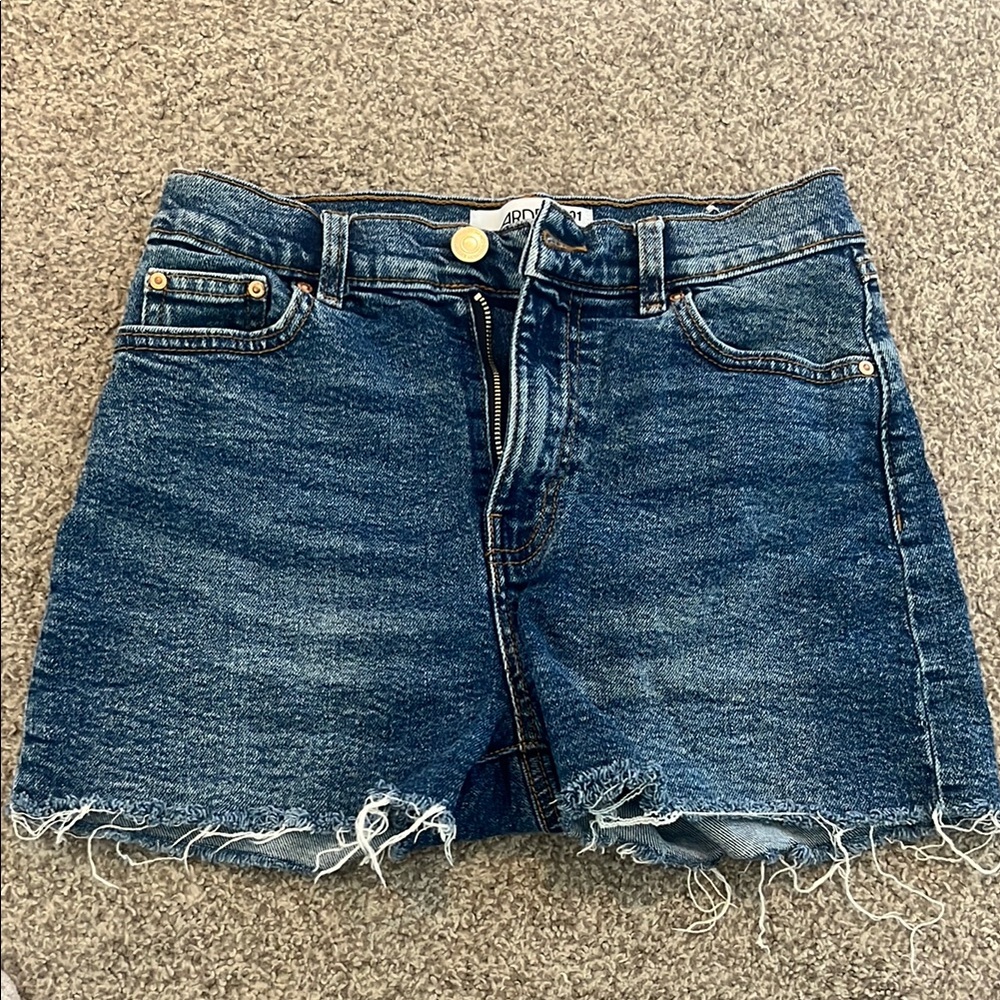 Ardene Blue Jean Shorts with Distressed Detailing